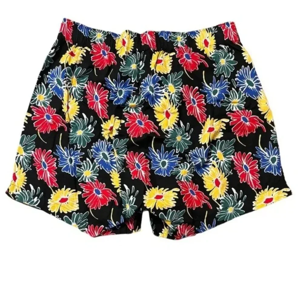 J.Crew Men's Boxer Shorts Small Black Floral 100% Cotton NWT